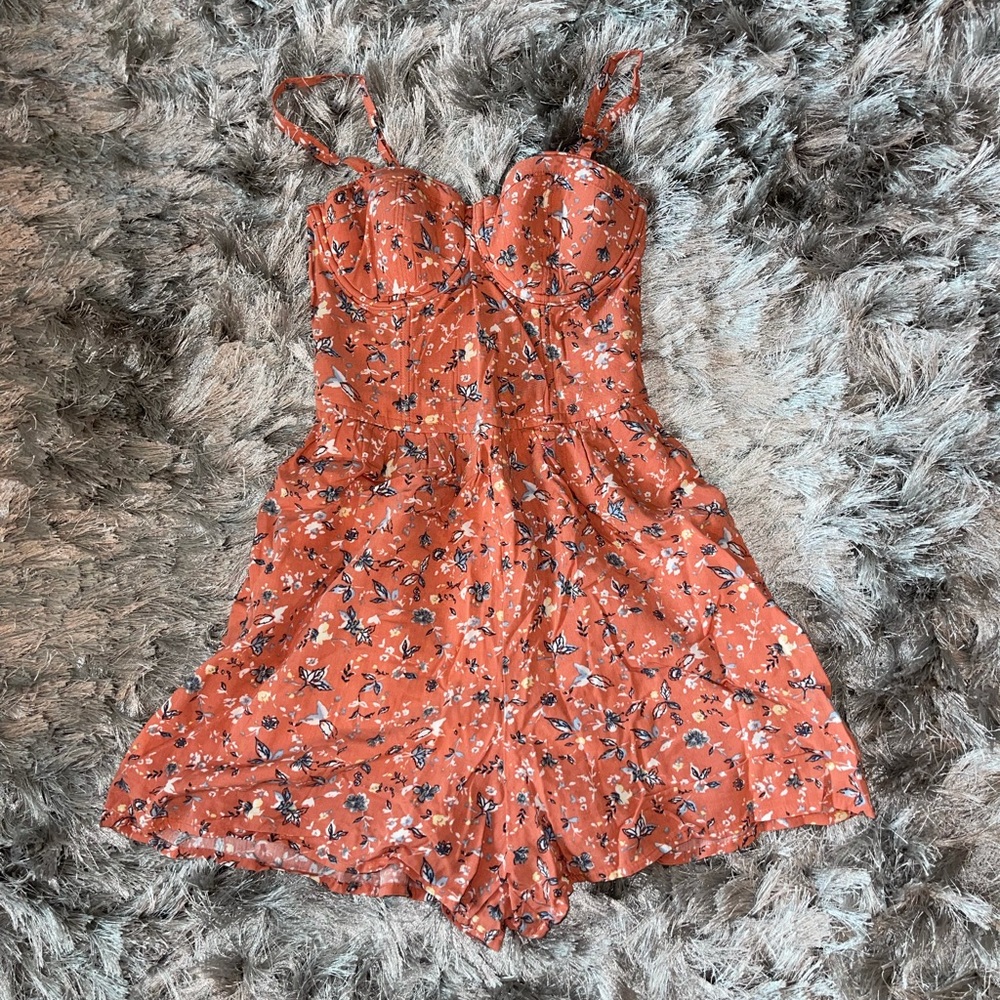 Abercrombie & Fitch bustier floral romper